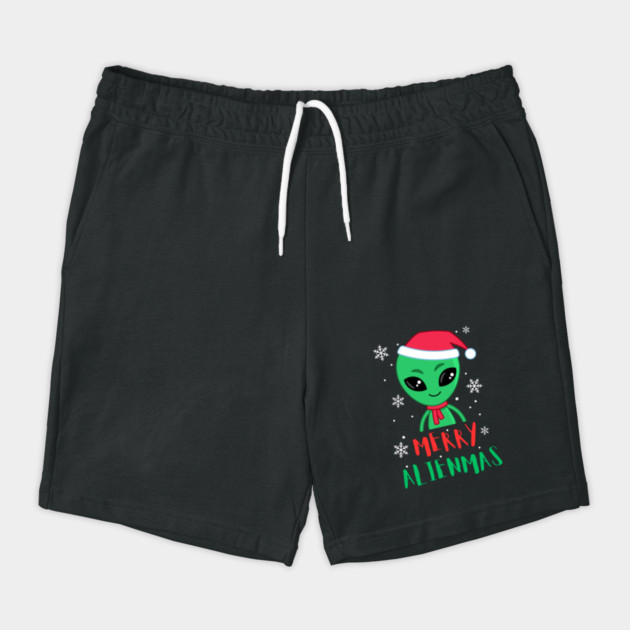 Merry Alienmas Cute Green Alien Santa Hat by Creatifly Graphic Tees