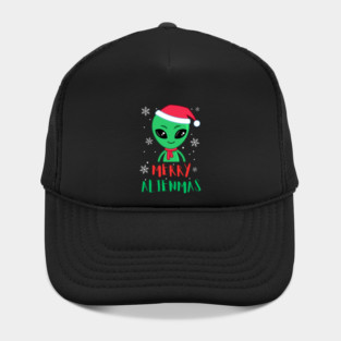Merry Alienmas Cute Green Alien Santa Hat Hat