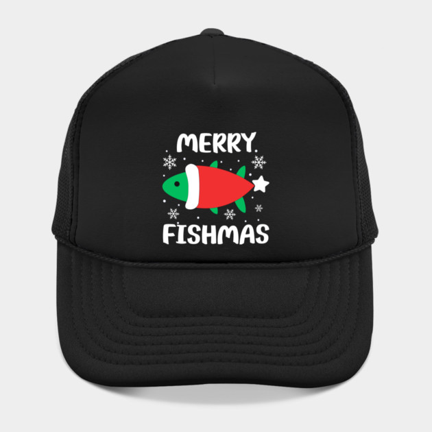 Merry Fishmas Cute Santa Fish Holiday Pun by Creatifly Graphic Tees