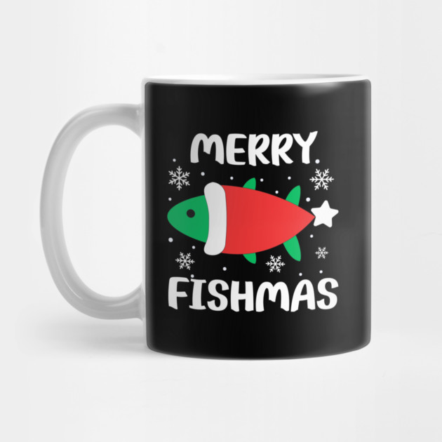 Merry Fishmas Cute Santa Fish Holiday Pun by Creatifly Graphic Tees