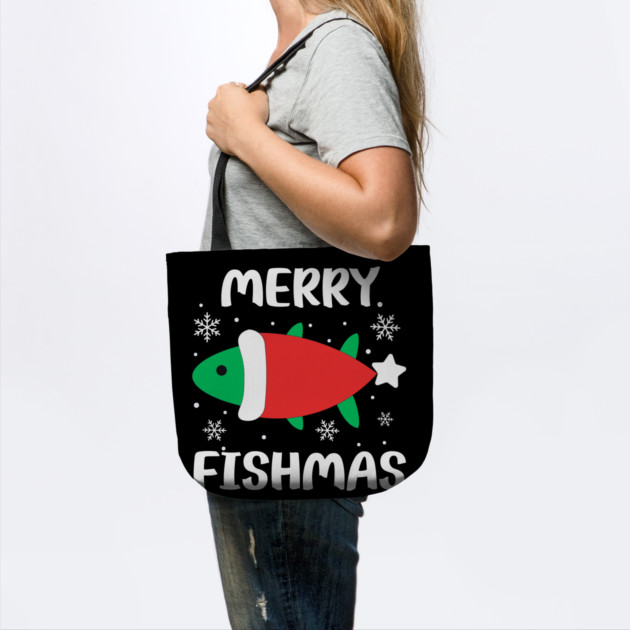 Merry Fishmas Cute Santa Fish Holiday Pun by Creatifly Graphic Tees