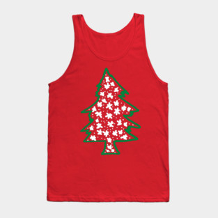 Snowy Hand Drawn Christmas Tree Tank Top