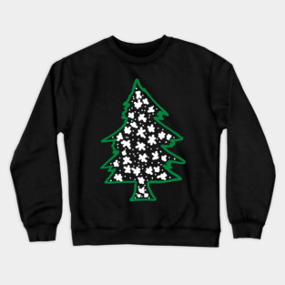 Snowy Hand Drawn Christmas Tree Crewneck Sweatshirt