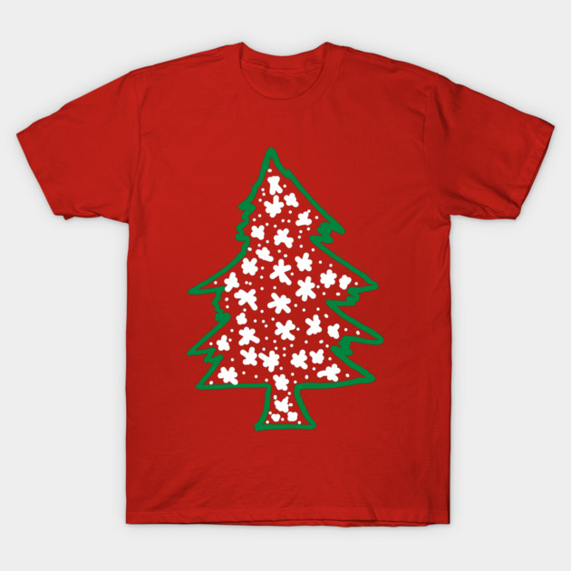 Snowy Hand Drawn Christmas Tree T-Shirt by Creatifly Graphic Tees