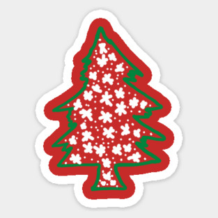 Snowy Hand Drawn Christmas Tree Magnet