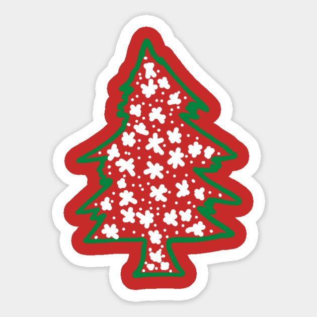 Snowy Hand Drawn Christmas Tree Magnet by Creatifly Graphic Tees