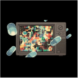 Retro Error Dimension Posters and Art