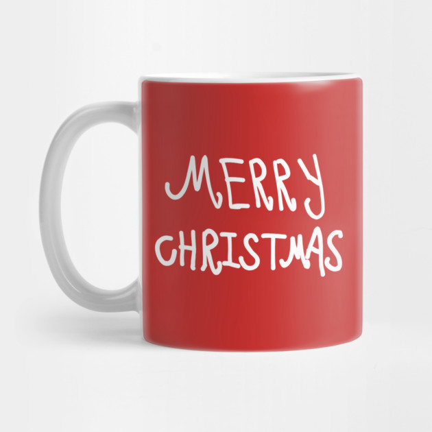 White Hand Drawn Merry Christmas Doodle by Creatifly Graphic Tees