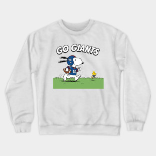 Go Giants – Snoopy & Woodstock Football Crewneck Sweatshirt