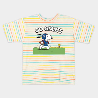 Go Giants – Snoopy & Woodstock Football Kids T-Shirt