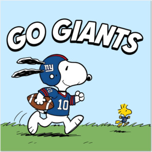 Go Giants – Snoopy & Woodstock Football Posters and Art