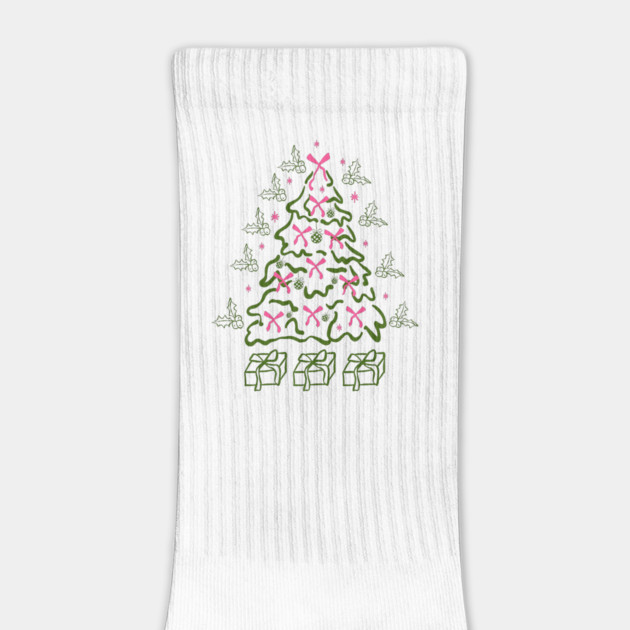 Coquette Pink Bows Christmas Tree by Creatifly Graphic Tees