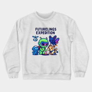 Futurelings Expedition – Cute Alien Team Growing a Sprout | Tomorrow Sprouts Tee Crewneck Sweatshirt