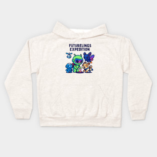 Futurelings Expedition – Cute Alien Team Growing a Sprout | Tomorrow Sprouts Tee Kids Hoodie