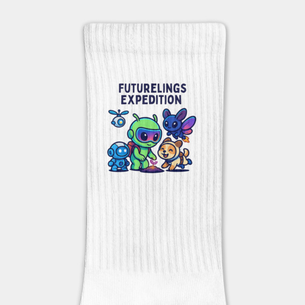 Futurelings Expedition – Cute Alien Team Growing a Sprout | Tomorrow Sprouts Tee by Anne Lee