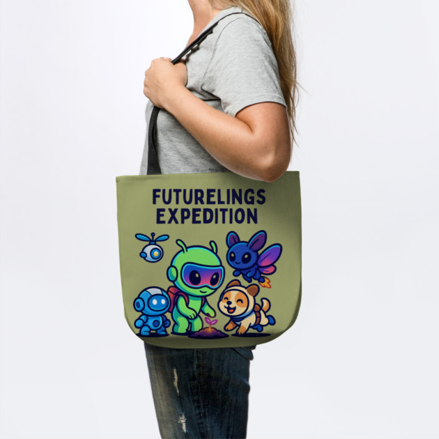 Futurelings Expedition – Cute Alien Team Growing a Sprout | Tomorrow Sprouts Tee by Anne Lee