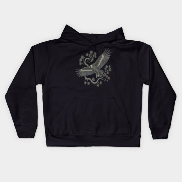 Lammergeier Bearded Vulture Bird in Flight Kids Hoodie by BirdsnStuff