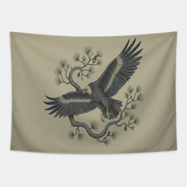 Lammergeier Bearded Vulture Bird in Flight Tapestry by BirdsnStuff