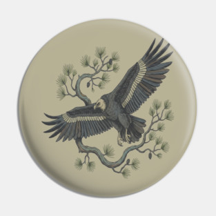 Lammergeier Bearded Vulture Bird in Flight Pin