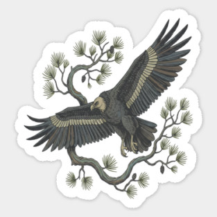 Lammergeier Bearded Vulture Bird in Flight Sticker
