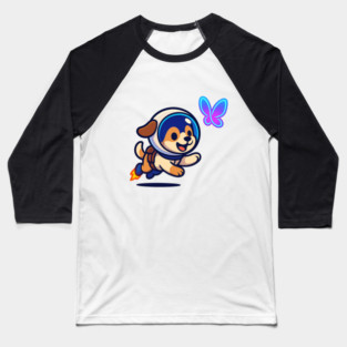 Chasing Tomorrow – Cute Space Pup & Butterfly | Wholesome Tomorrow Sprouts Tee Baseball T-Shirt