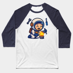 Fixing Tomorrow – Cute Astronaut Polishing a Star | Wholesome Tomorrow Sprouts Tee Baseball T-Shirt