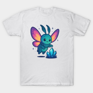 Crystals of Tomorrow – Cute Cosmic Moth Creature | Wholesome Tomorrow Sprouts Tee T-Shirt