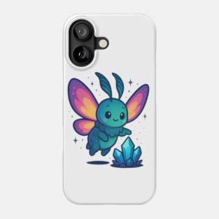 Crystals of Tomorrow – Cute Cosmic Moth Creature | Wholesome Tomorrow Sprouts Tee Phone Case