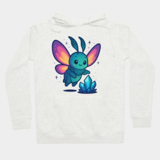 Crystals of Tomorrow – Cute Cosmic Moth Creature | Wholesome Tomorrow Sprouts Tee Hoodie