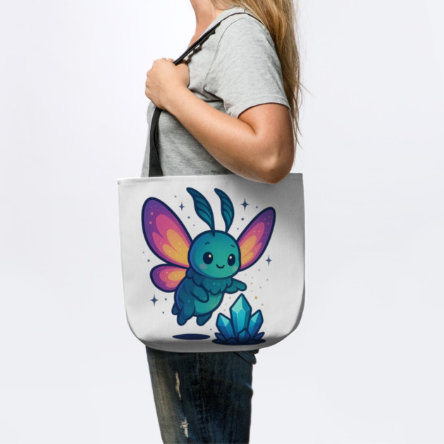 Crystals of Tomorrow – Cute Cosmic Moth Creature | Wholesome Tomorrow Sprouts Tee by Anne Lee