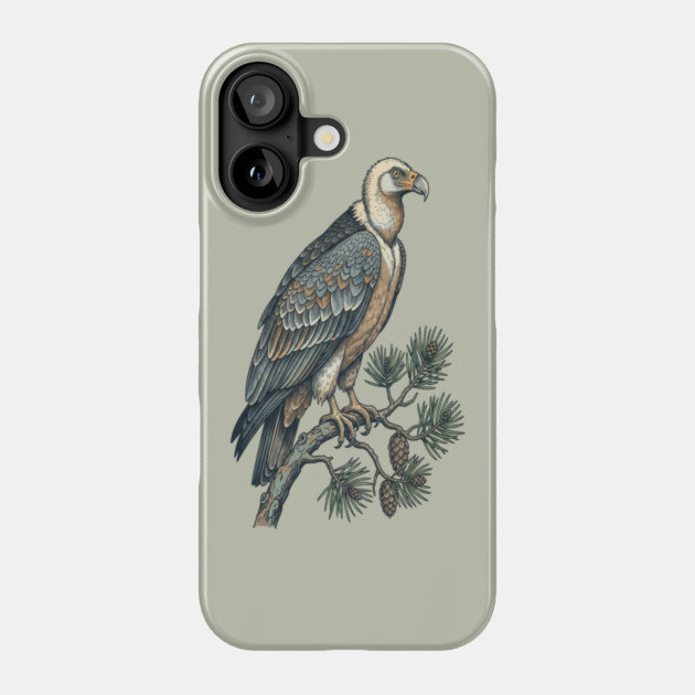 Lammergeier Vulture Perched on Pine Tree Phone Case by BirdsnStuff