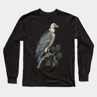 Lammergeier Vulture Perched on Pine Tree Long Sleeve T-Shirt