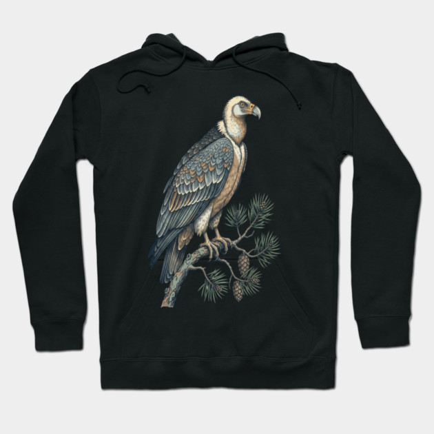 Lammergeier Vulture Perched on Pine Tree Hoodie by BirdsnStuff