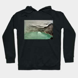 An unreal vision of the crater shrouded in smoke. Hoodie