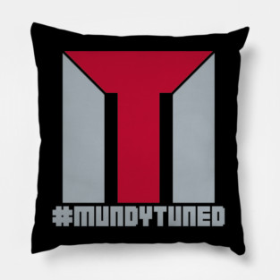#MundyTuned Scarlet and Grey Pillow