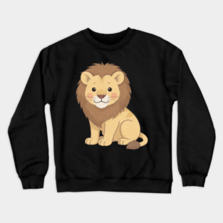 Adorable Lion Cub Sitting Crewneck Sweatshirt