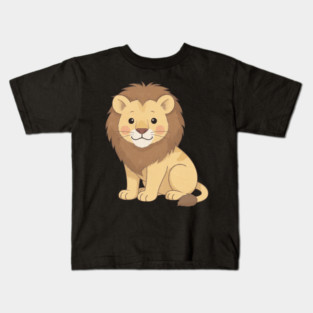 Adorable Lion Cub Sitting Kids T-Shirt