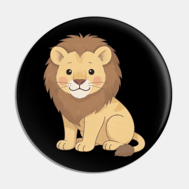 Adorable Lion Cub Sitting Pin by khaireddine