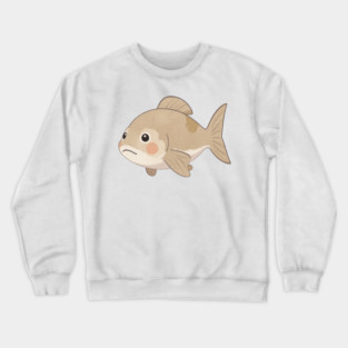 Grumpy Fish Cute Watercolor Style Crewneck Sweatshirt