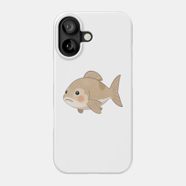 Grumpy Fish Cute Watercolor Style Phone Case by khaireddine