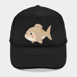 Grumpy Fish Cute Watercolor Style Hat