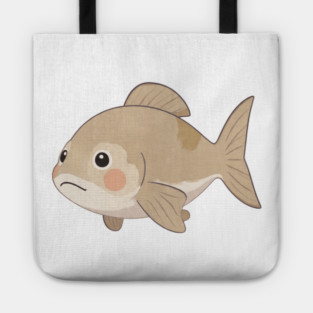 Grumpy Fish Cute Watercolor Style Tote