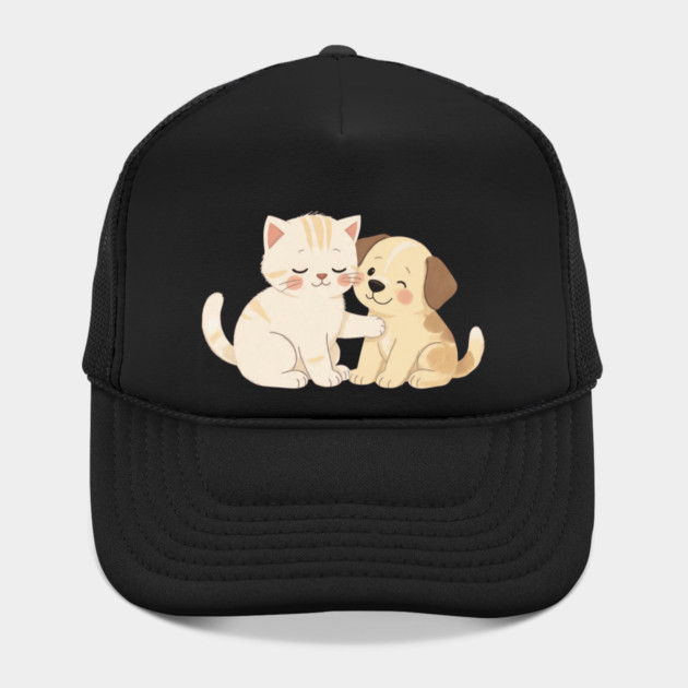 Kitten and Puppy Best Friends Hug by khaireddine