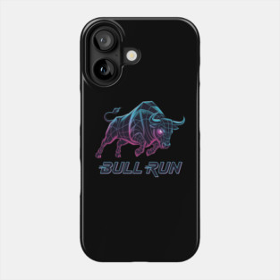 BULL RUN Synthwave - Day Trader Aesthetic Phone Case
