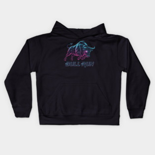 BULL RUN Synthwave - Day Trader Aesthetic Kids Hoodie