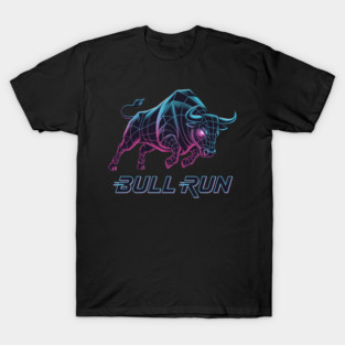 BULL RUN Synthwave - Day Trader Aesthetic T-Shirt
