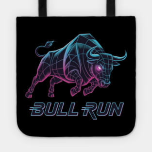 BULL RUN Synthwave - Day Trader Aesthetic Tote