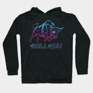 BULL RUN Synthwave - Day Trader Aesthetic Hoodie