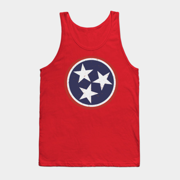 Vintage Tennessee Tri-Star Emblem – TN State Flag Symbol Tank Top by DonWillisJrArt