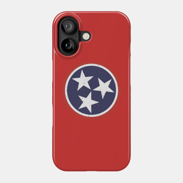 Vintage Tennessee Tri-Star Emblem – TN State Flag Symbol Phone Case by DonWillisJrArt